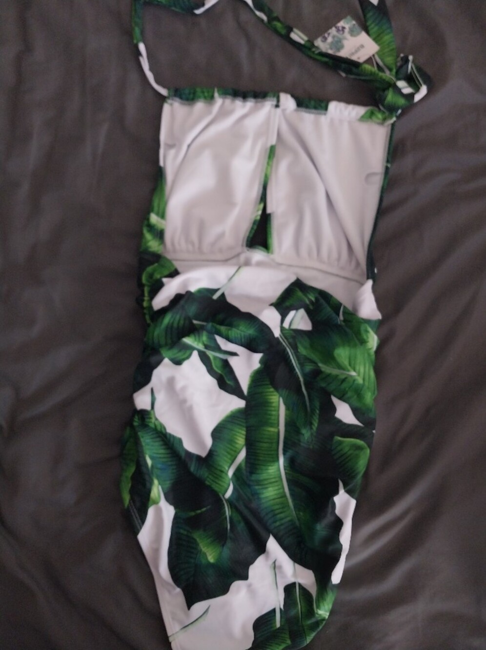B2Prity Green Tropical Leaf One-Piece Swimwear NWT Size L - Picture 4 of 9